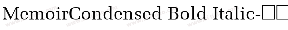 MemoirCondensed Bold Italic字体转换